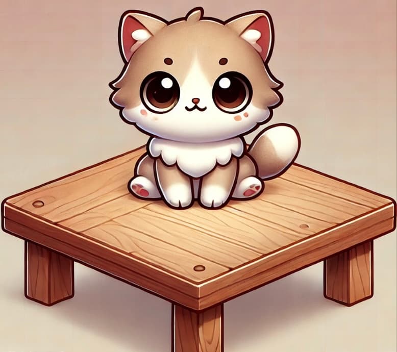 Cat on the table